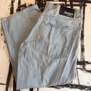 Southpole Baggy Denim Jeans Light Wash Y2K Streetwear Mens 38x28 Wide Leg Skater